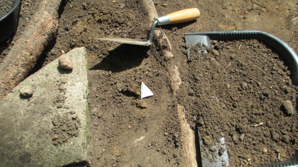 Ceramic find in trench one context 2